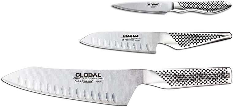 Global Classic 3-piece kitchen knife set