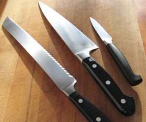 three essential kitchen knives