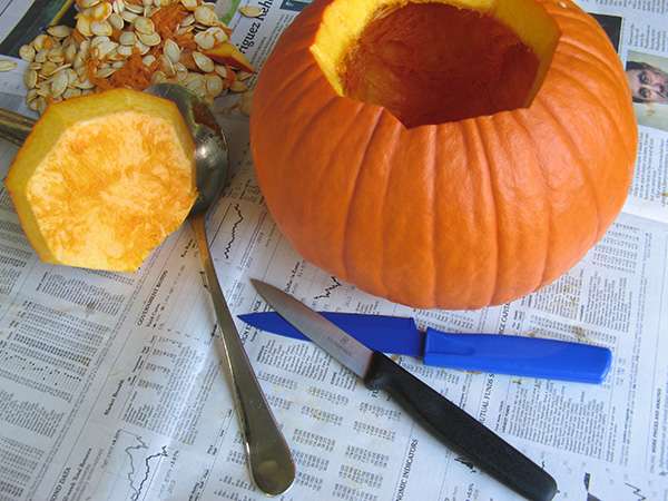 pumpkin carving with inexpensive paring knives