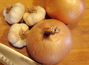 onions and garlic