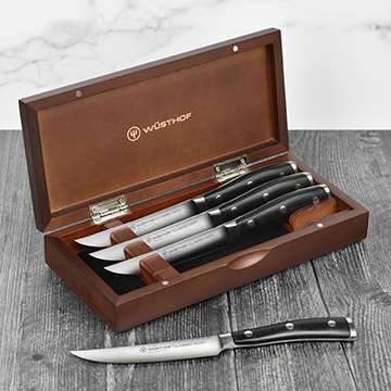 Wusthof Classic Ikon steak knives, set of four with box