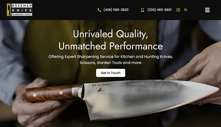 Bozeman Knife Sharpening professional sharpening service