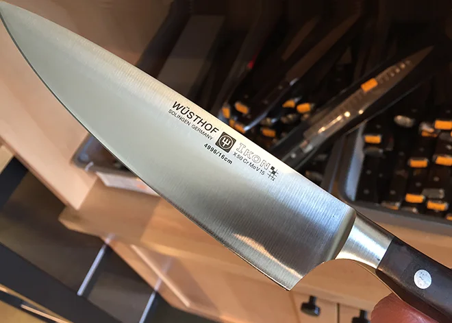 Wusthof Ikon Blackwood chef knife, 6-inch