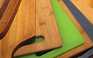 wood and plastic cutting boards