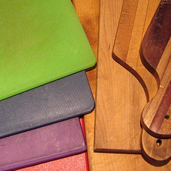 wood and plastic cutting boards