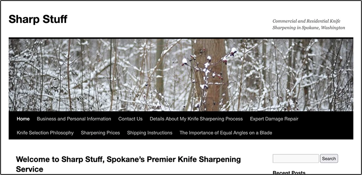SharpStuff professional knife sharpening service.