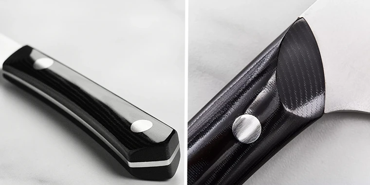 Shun Narukami paring knife handle close-ups